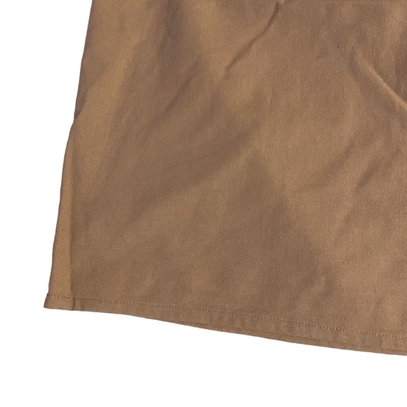 Sabo Tan Brown Pencil Skirt Cotton Linen Blend Business Casual Neutral Large L - Picture 4 of 15